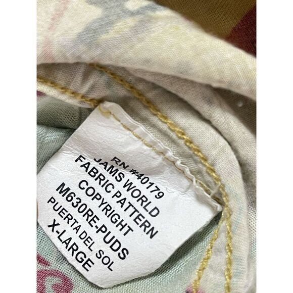 Vintage Jams World Puerta Del Sol Hawaiian Aztec Shirt Geometric Mens Size XL - Picture 6 of 8